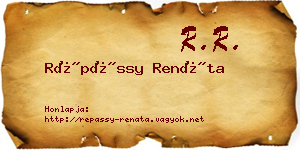 Répássy Renáta névjegykártya